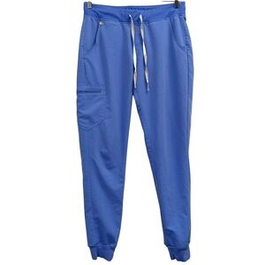 FIGS Zamora Jogger Scrub Pants in Ceil Blue Size Medium Tall